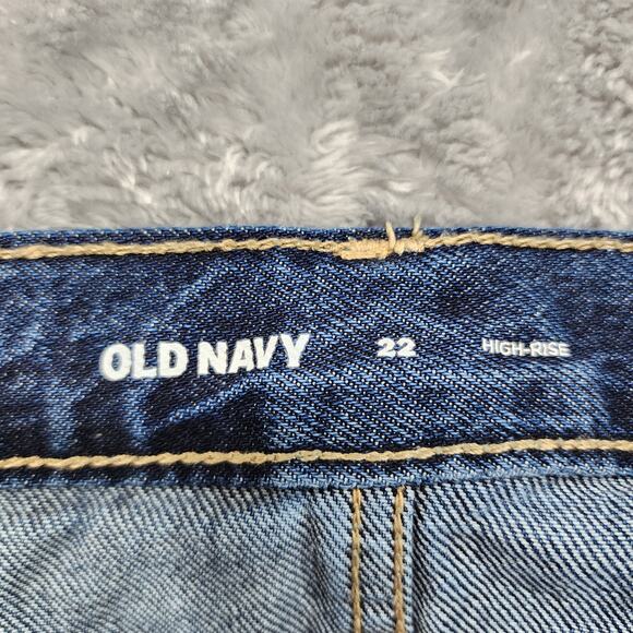 Old Navy Skirt Womens 22 Blue High Rise Pencil Button Front Midi Stretch Casual - Picture 3 of 7